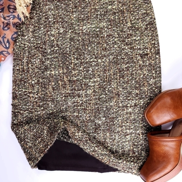 Talbots Green Tweed Dress Sz 6 - Picture 2 of 14
